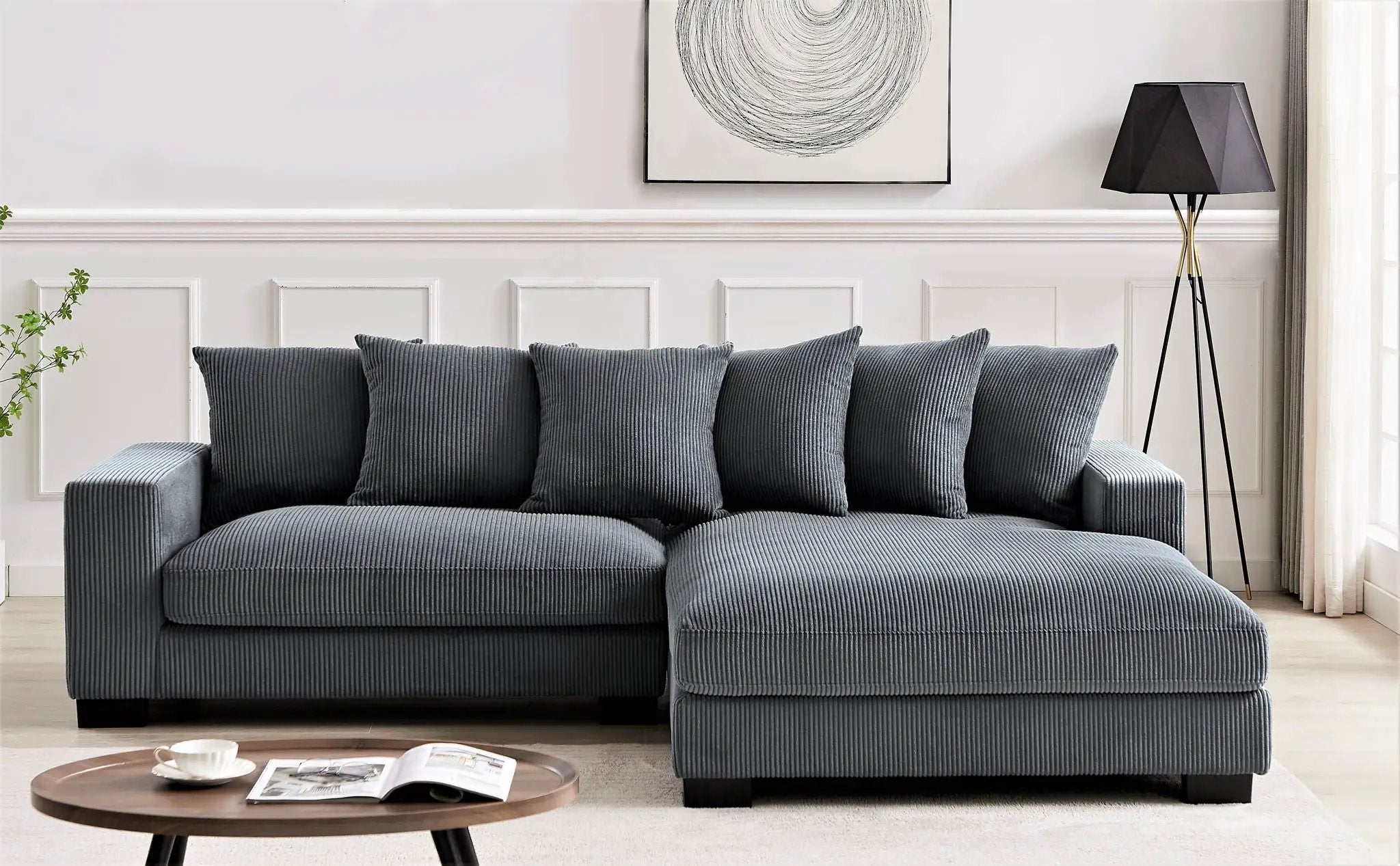 Luxe - Oversized 2 Piece Sectional Couches For Living Room, L Shaped Sofa With Chaise by HouseOfZazla