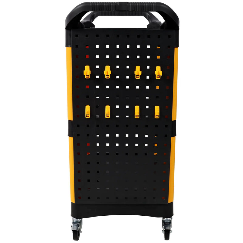 3 Tier Rolling Auto Detail Cart With Wheels - Yellow & Black by HouseOfZazla
