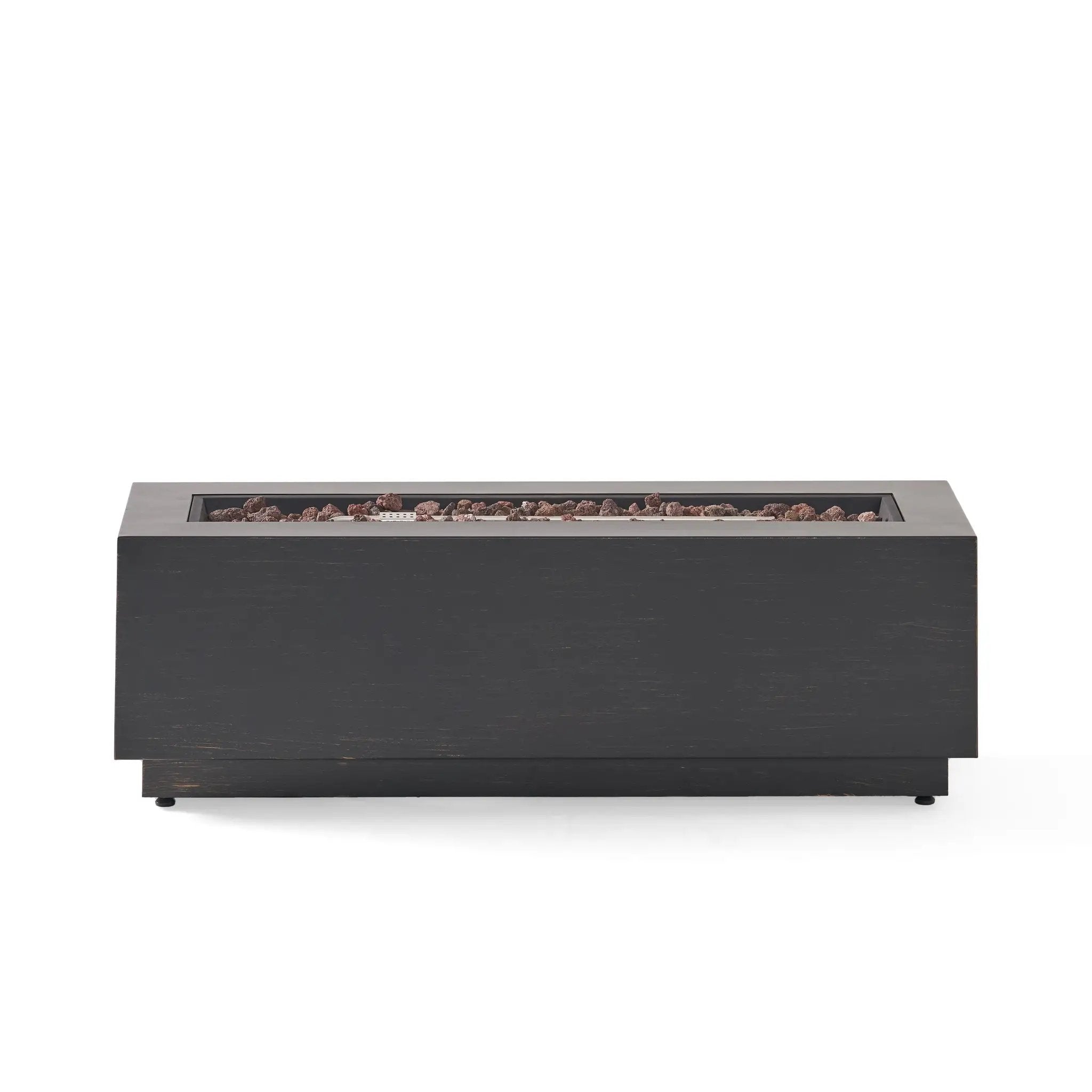 RECTANGULAT IRON FIRE PIT-50 000BTU WITH TANK HOLDER by HouseOfZazla