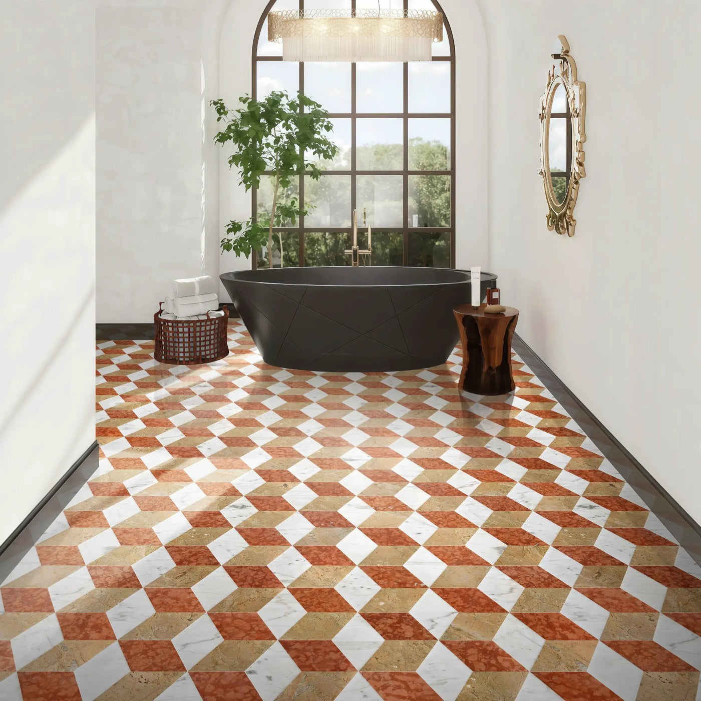 Hexagon Water Tiles For Floor And Wall (Set of 12) by HouseOfZazla