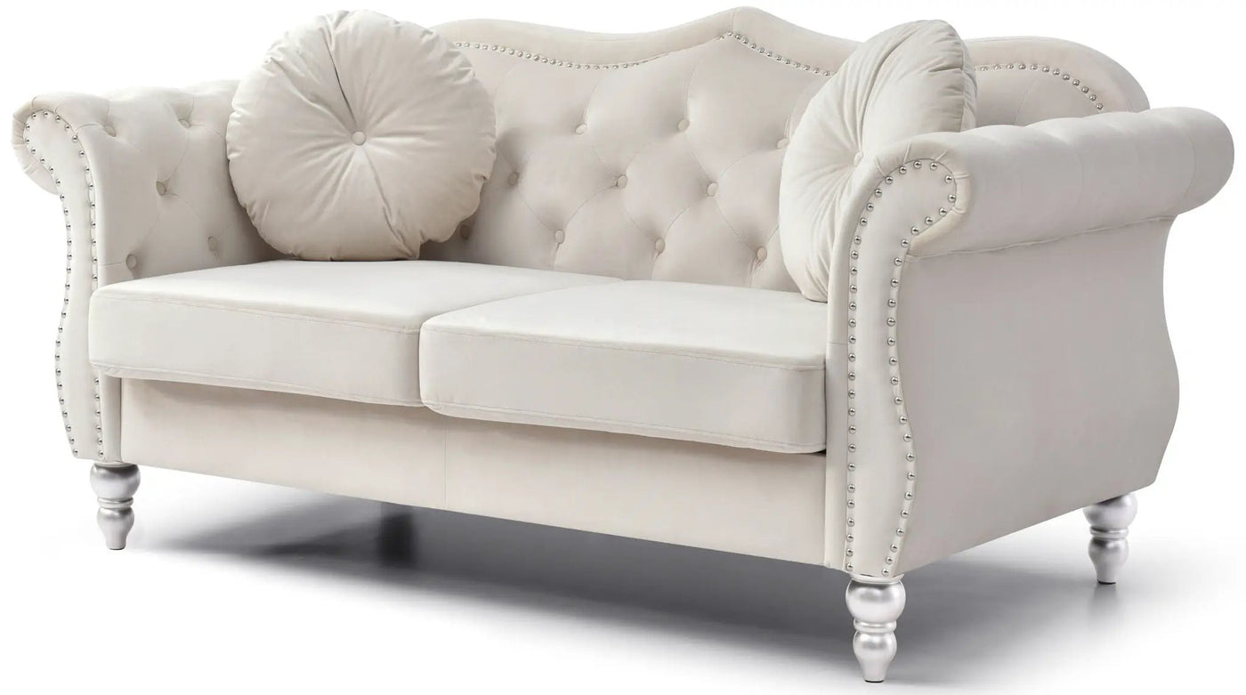 Stylish Flared Arm Loveseat by HouseOfZazla