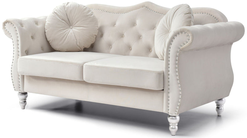 Stylish Flared Arm Loveseat by HouseOfZazla