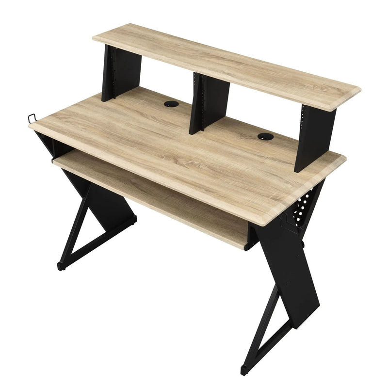 Eleazar - Music Recording Studio Desk - Natural Oak by Unique Piece Furniture