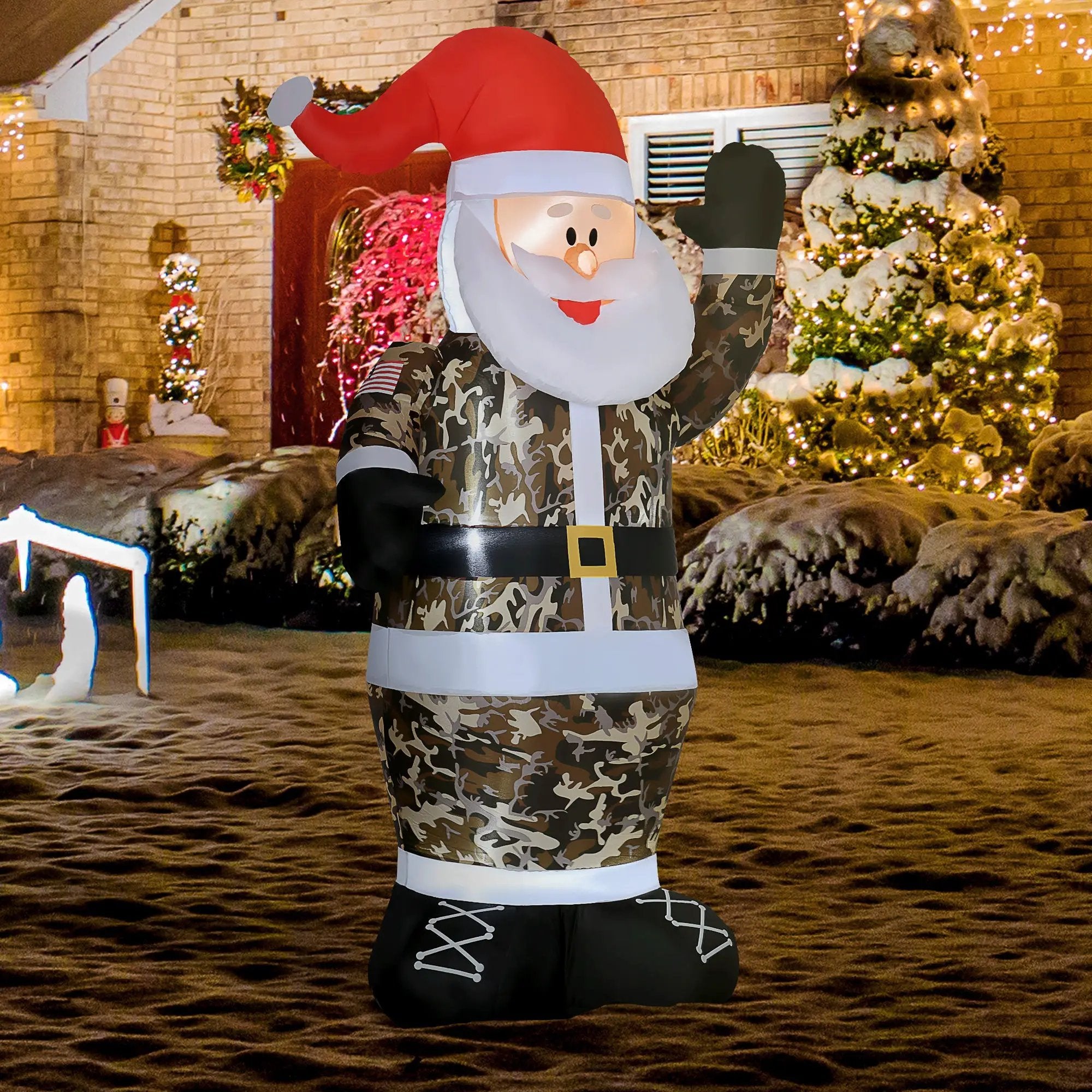 HOMCOM 8' Christmas Inflatables Outdoor Decorations by HouseOfZazla