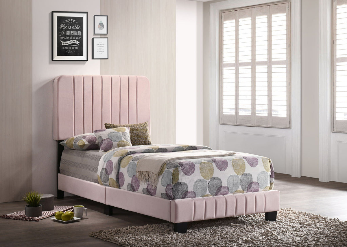 Channel Tufted Upholstered Bed with Plush Panel Design - Multiple Colors, photo 12 of 40