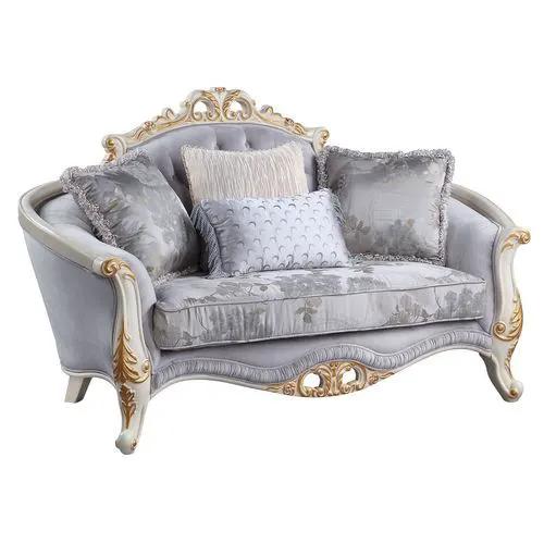 Galelvith - Loveseat With 4 Pillows - Gray Fabric by Unique Piece Furniture