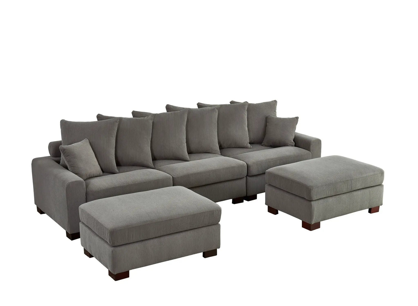 5 Seater Oversized Convertible L & U Shaped Couch by HouseOfZazla