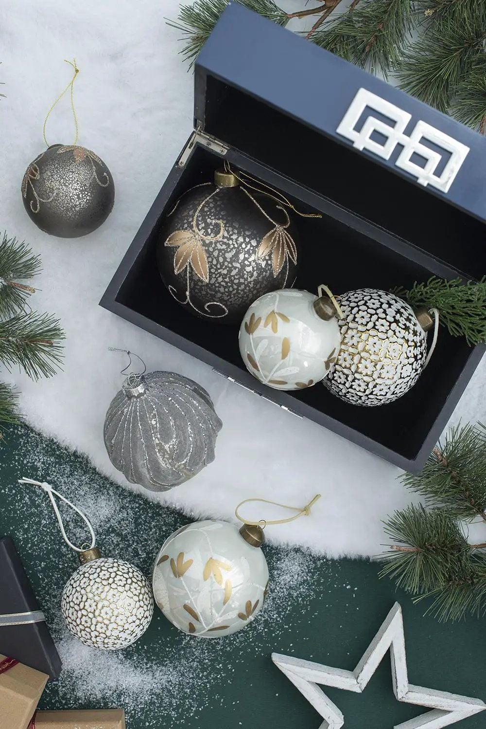 Christmas Ball Ornaments, Ball Christmas Tree Ornaments For Holiday Party Decorations by HouseOfZazla