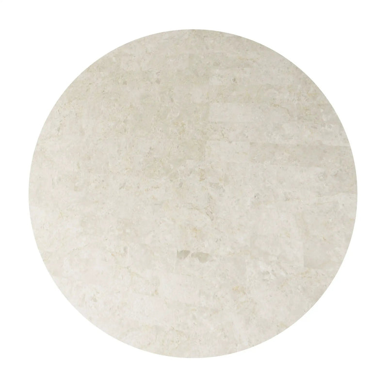 Qwin - Marble Top Round Dining Table - Natural by HouseOfZazla