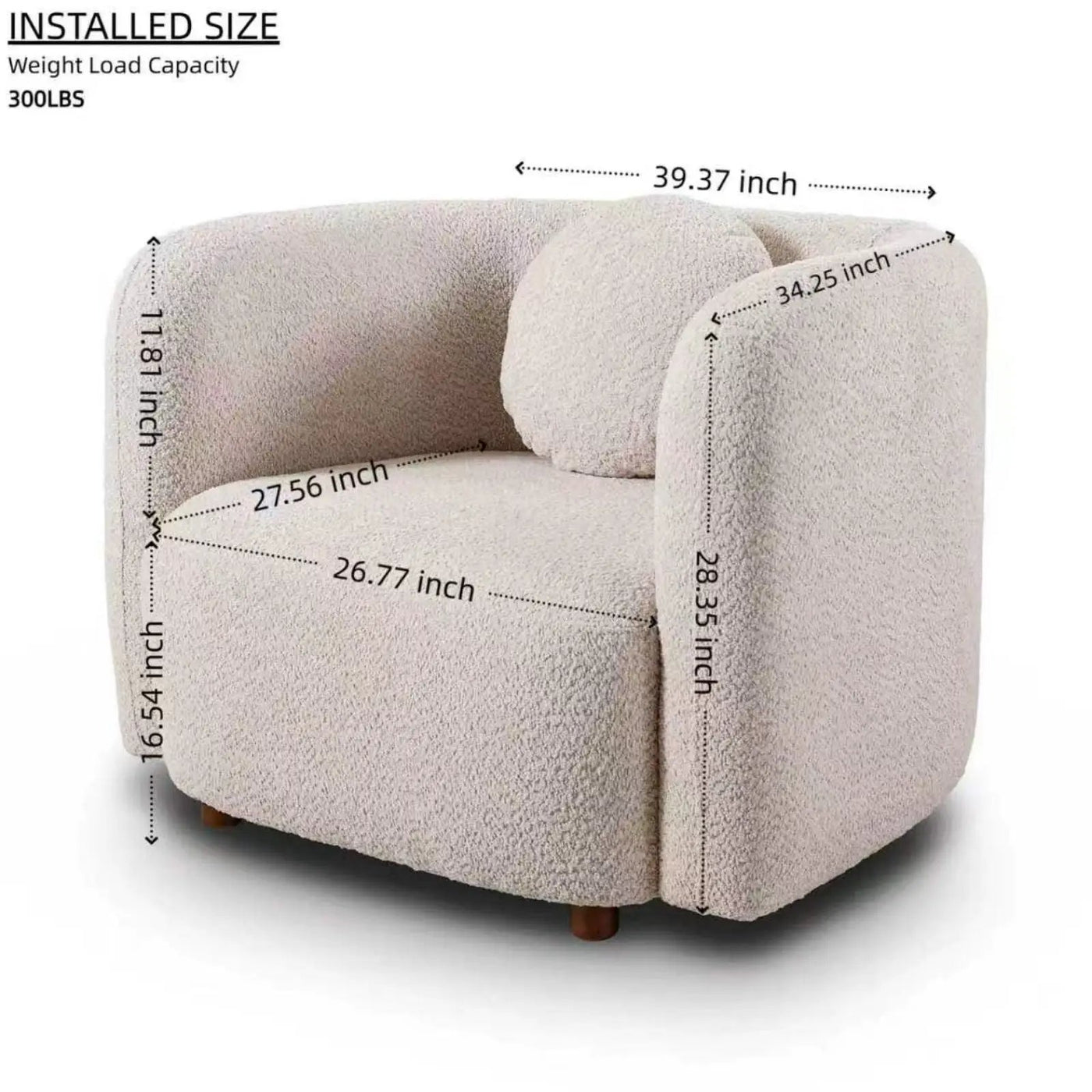 Japandi Style Accent Square Chair by HouseOfZazla