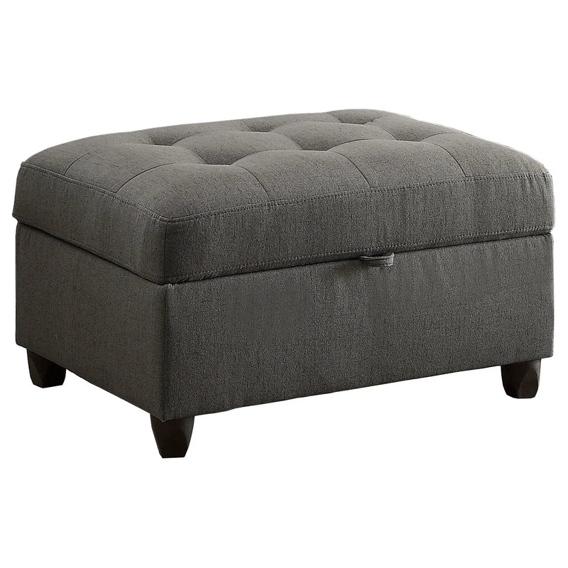 Stonenesse Rectangular Upholstered Storage Ottoman Grey by Unique Piece Furniture