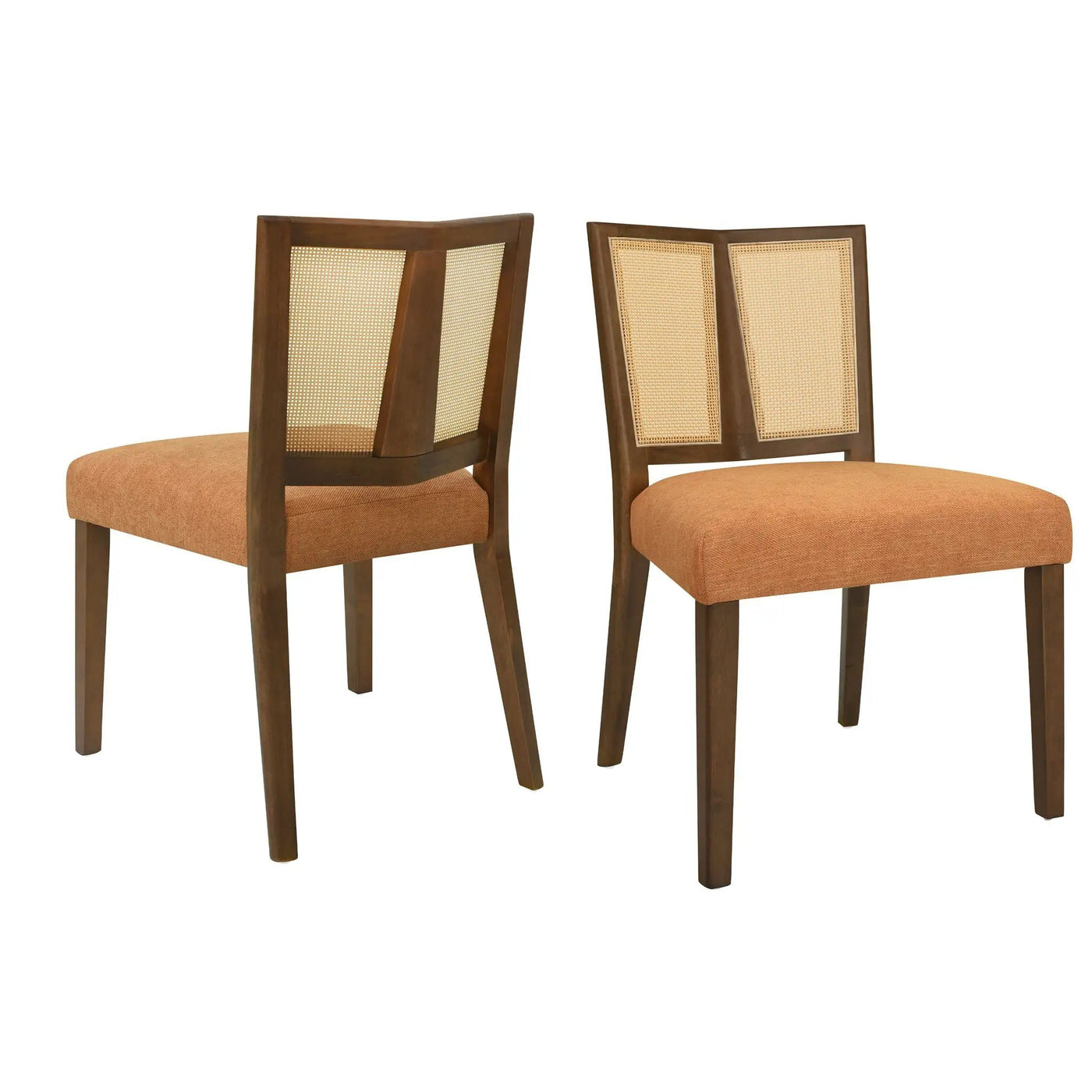 Mid Century Rattan Dining Chair Without Arms Set by HouseOfZazla