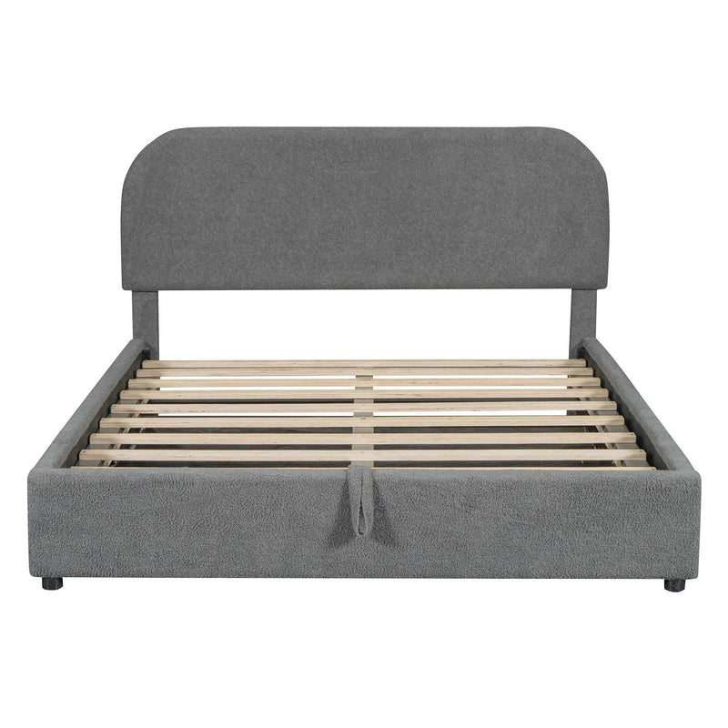 Upholstered Platform Bed With Hydraulic Storage System by Unique Piece Furniture