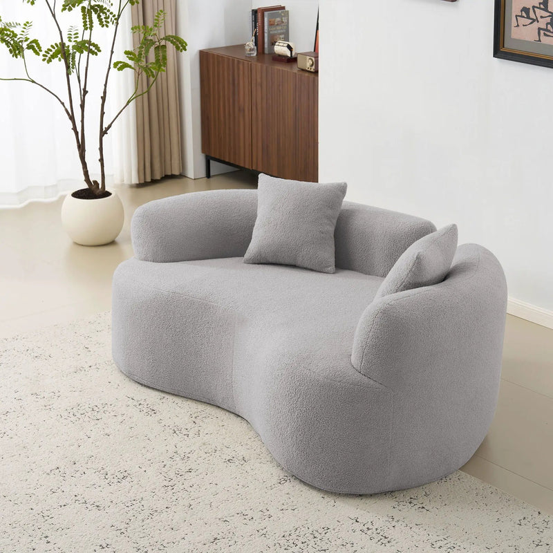 Modern Curved Loveseat by Unique Piece Furniture