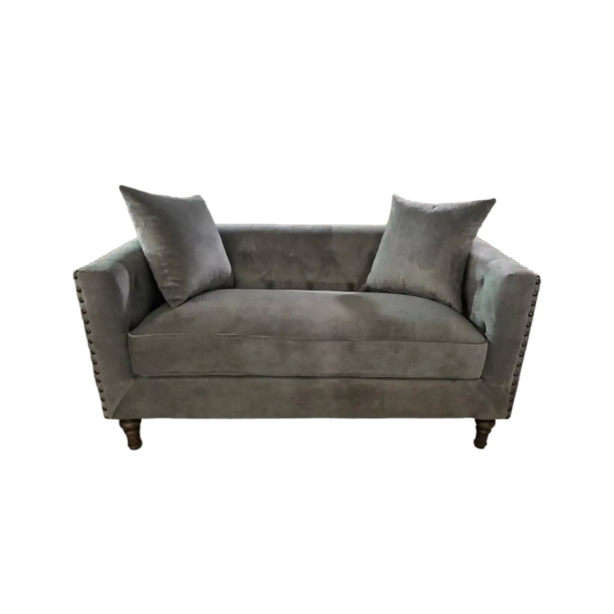 Sidonia - Loveseat With 2 Pillows - Gray by HouseOfZazla