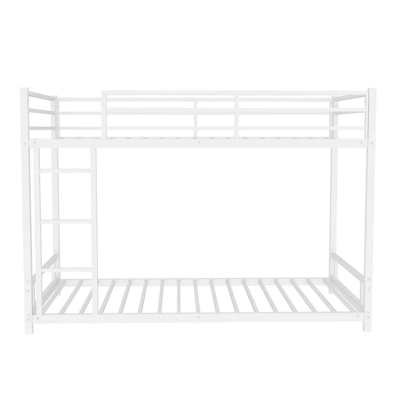 Bunk Bed With Noise Reduction And Safety Guardrail