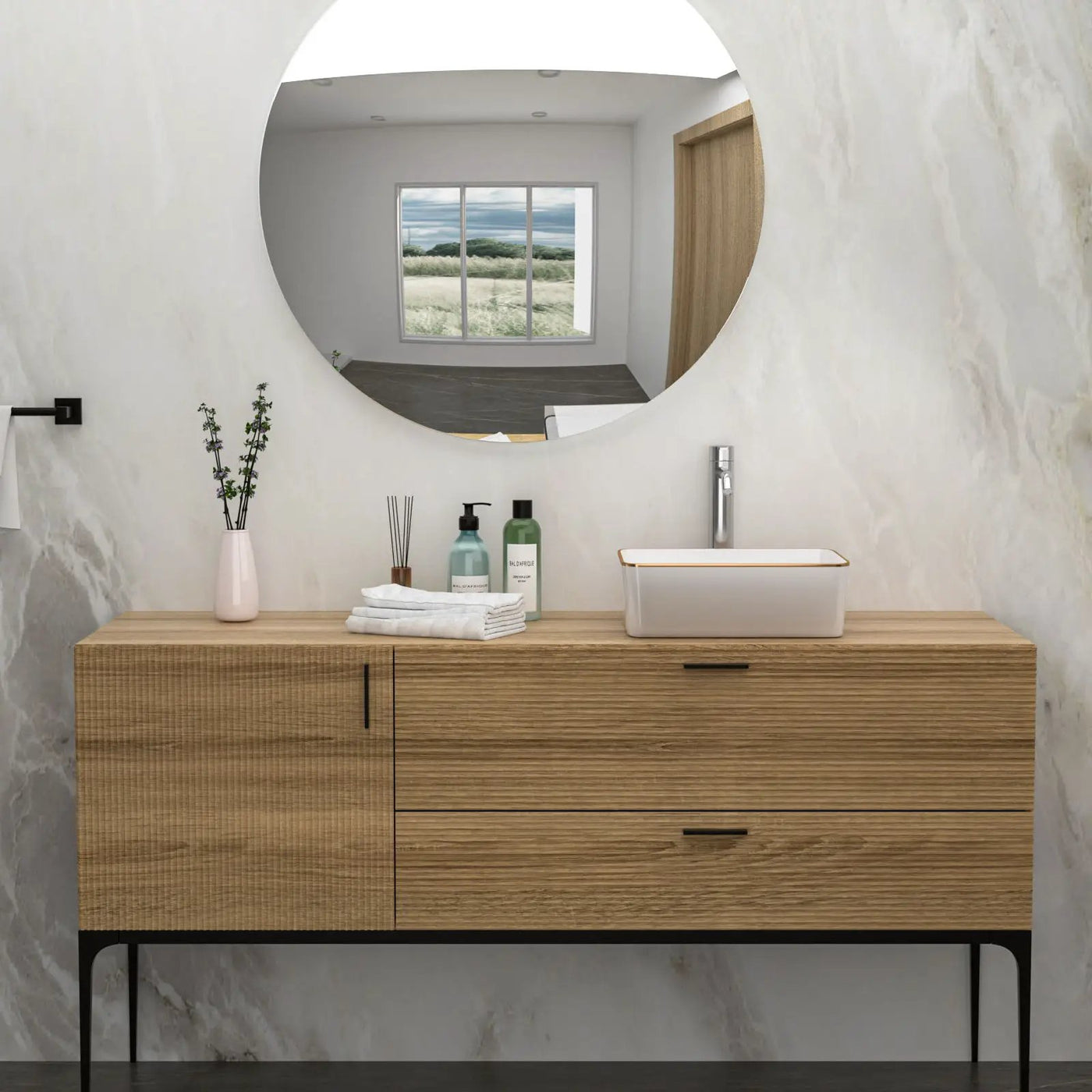Modern European Style Ceramic Rectangular Vessel Bathroom Sink by HouseOfZazla