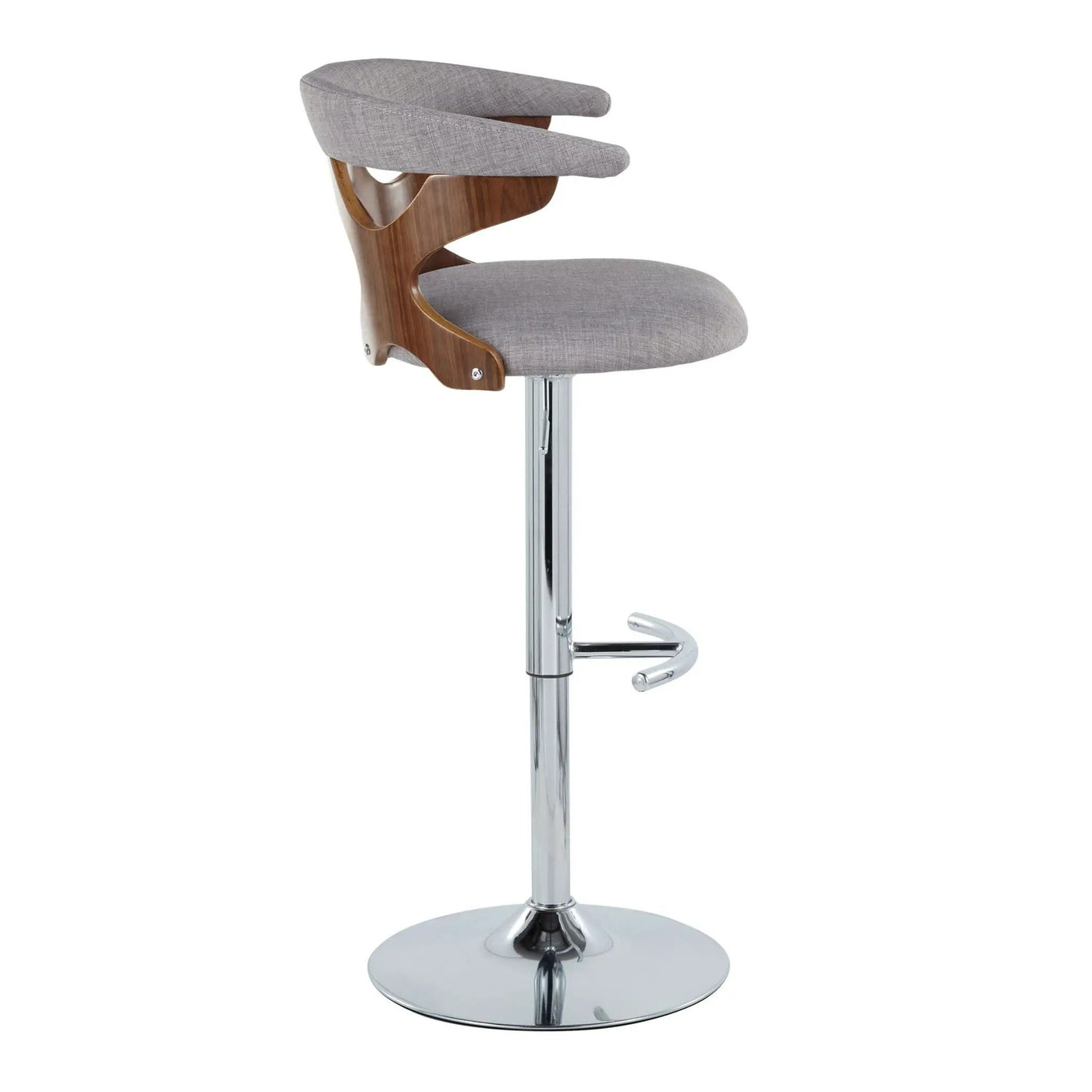 Gardenia - Mid Century Modern Adjustable Barstool With Swivel With Rounded T Footrest (Set of 2) by HouseOfZazla