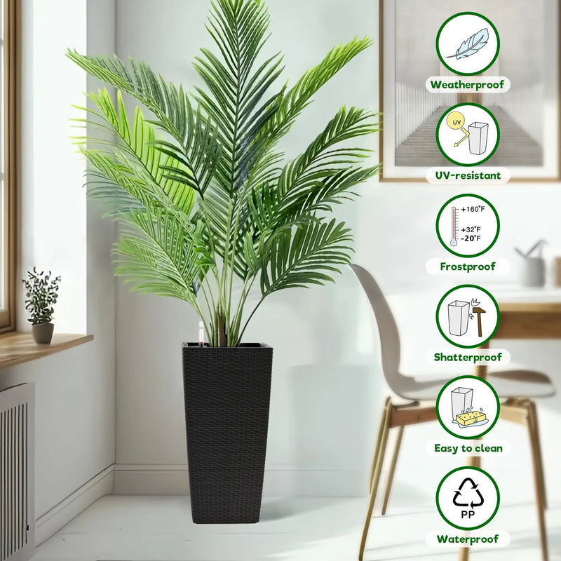 Pack of 2 Square Planters with Automatic Watering System by HouseOfZazla