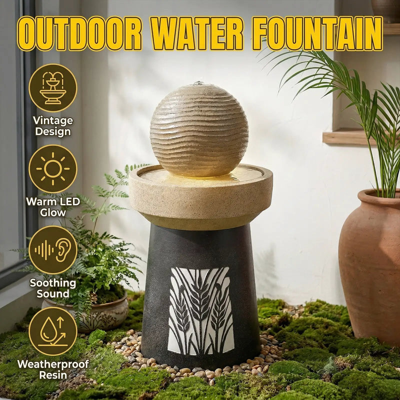 Outdoor Garden Lantern Light with Warm LED Leaf Silhouette by HouseOfZazla