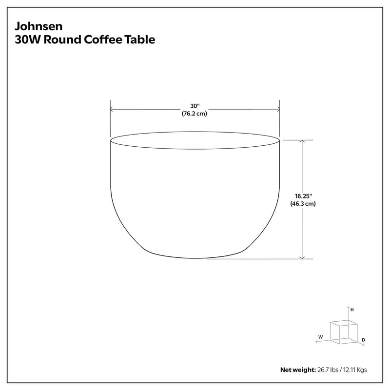 Johnsen - Handcrafted Metal Coffee Table by Unique Piece Furniture