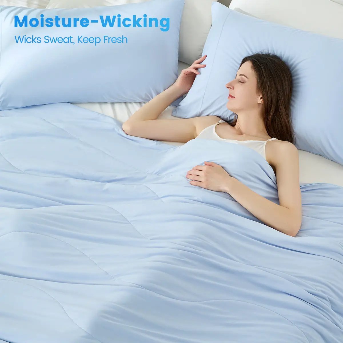 1-Piece 60x90" Cooling DA Comforter, Ice by HouseOfZazla