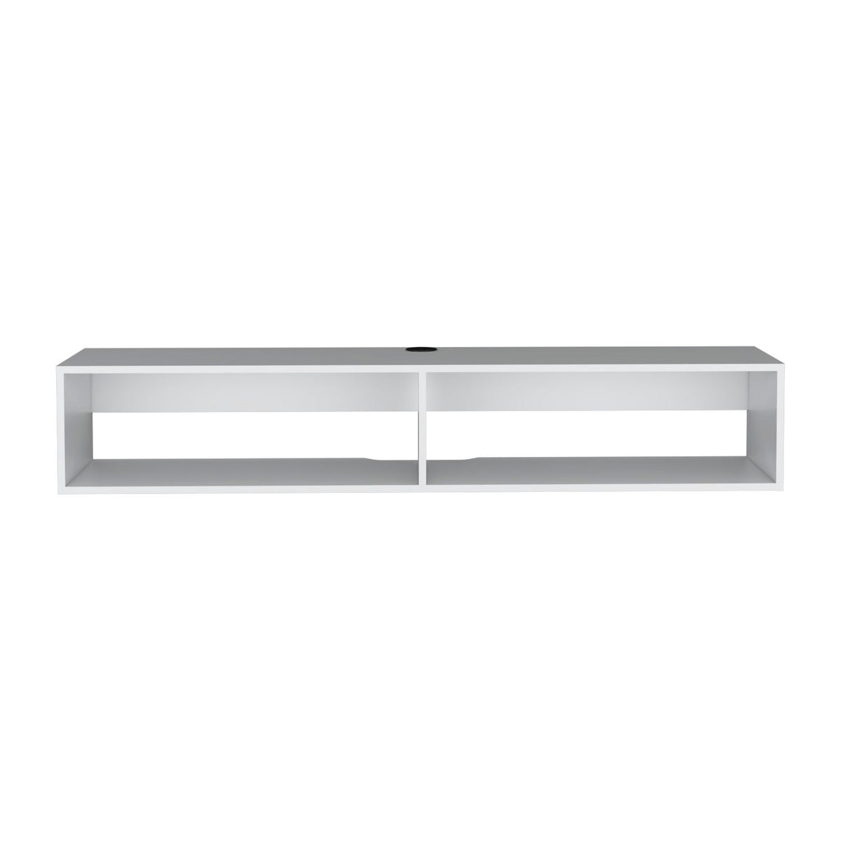 Moore Floating TV Stand with Cable Management - Light Brown, Black, or White, photo 3 of 12