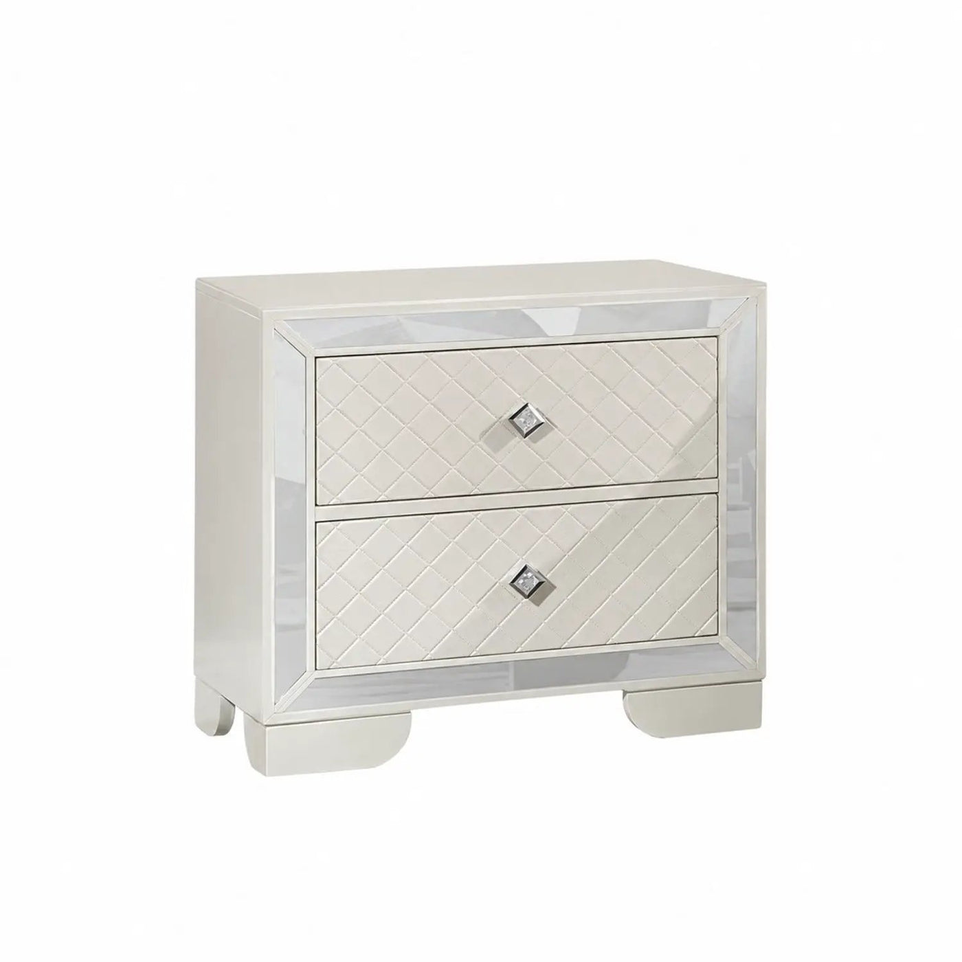 3 Piece Bedroom Contemporary Set, Bed With LED Lights And 2 Nightstands by HouseOfZazla