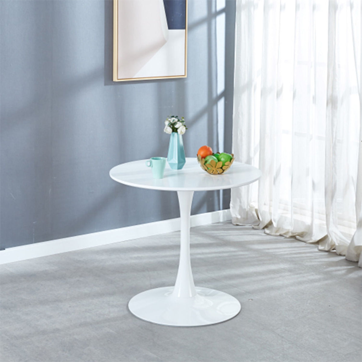 Mid-Century Tulip Dining Table with Round Top and Pedestal Base - Multiple Colors, photo 19 of 20