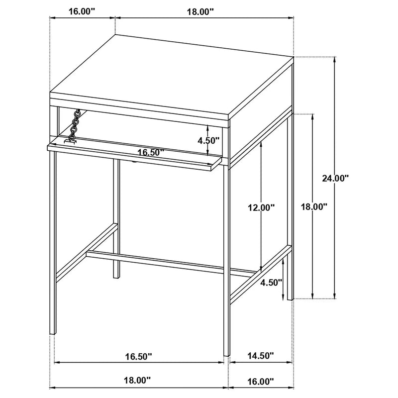 Wyrik - Rectangular Side End Table - Honey by HouseOfZazla