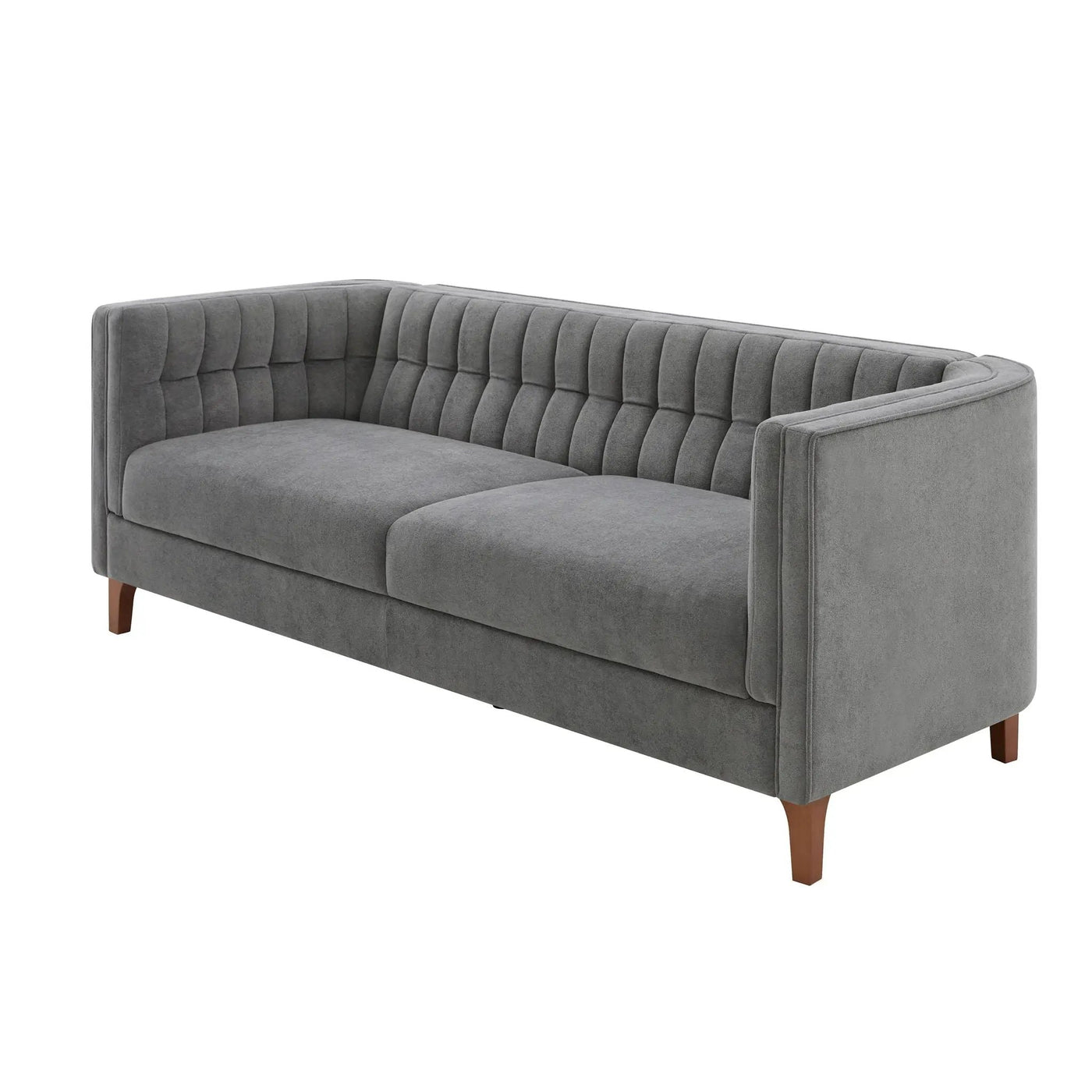 Modern 3 Seater Sofa Upholstered Couch with Curved Armrests by HouseOfZazla