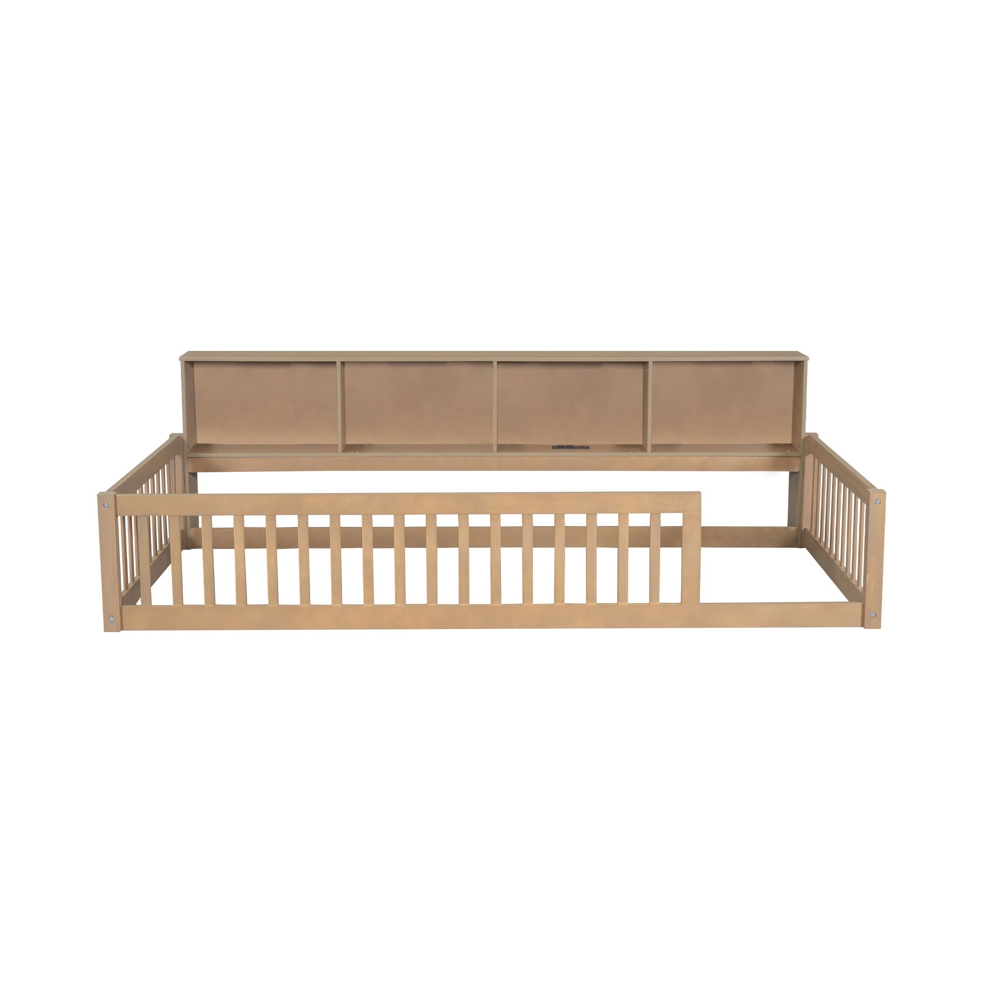 Floor Bed With Storage Cabinets And USB Ports by HouseOfZazla