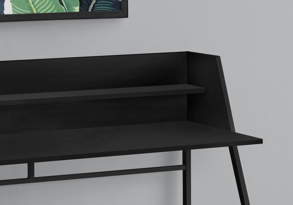 Modern Computer Desk with Storage Shelves – Wood & Metal, White/Black/Light Brown, photo 12 of 12