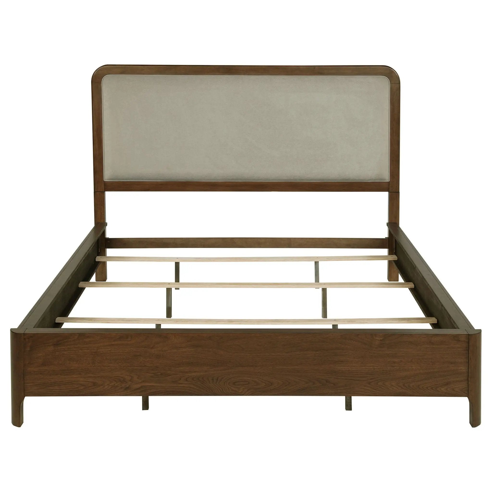 Maderia 57-inch Upholstered California King Panel Bed Walnut by Unique Piece Furniture