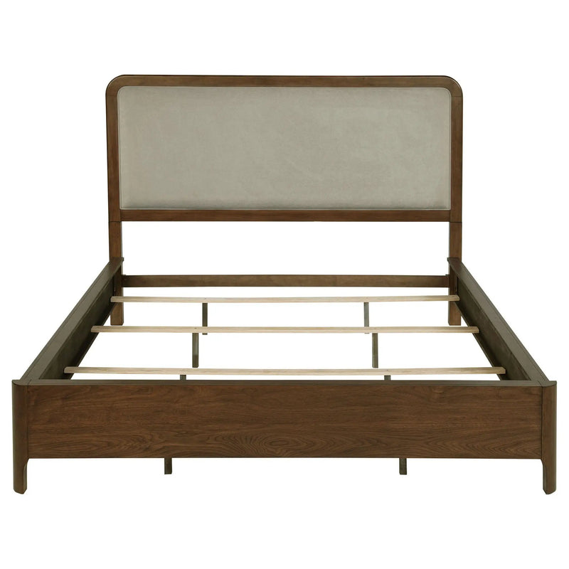 Maderia 57-inch Upholstered California King Panel Bed Walnut by Unique Piece Furniture