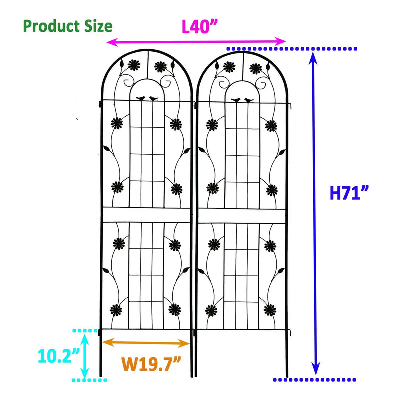 Metal Garden Trellis Rustproof Trellis For Climbing Plant Outdoor Flower Support by Unique Piece Furniture