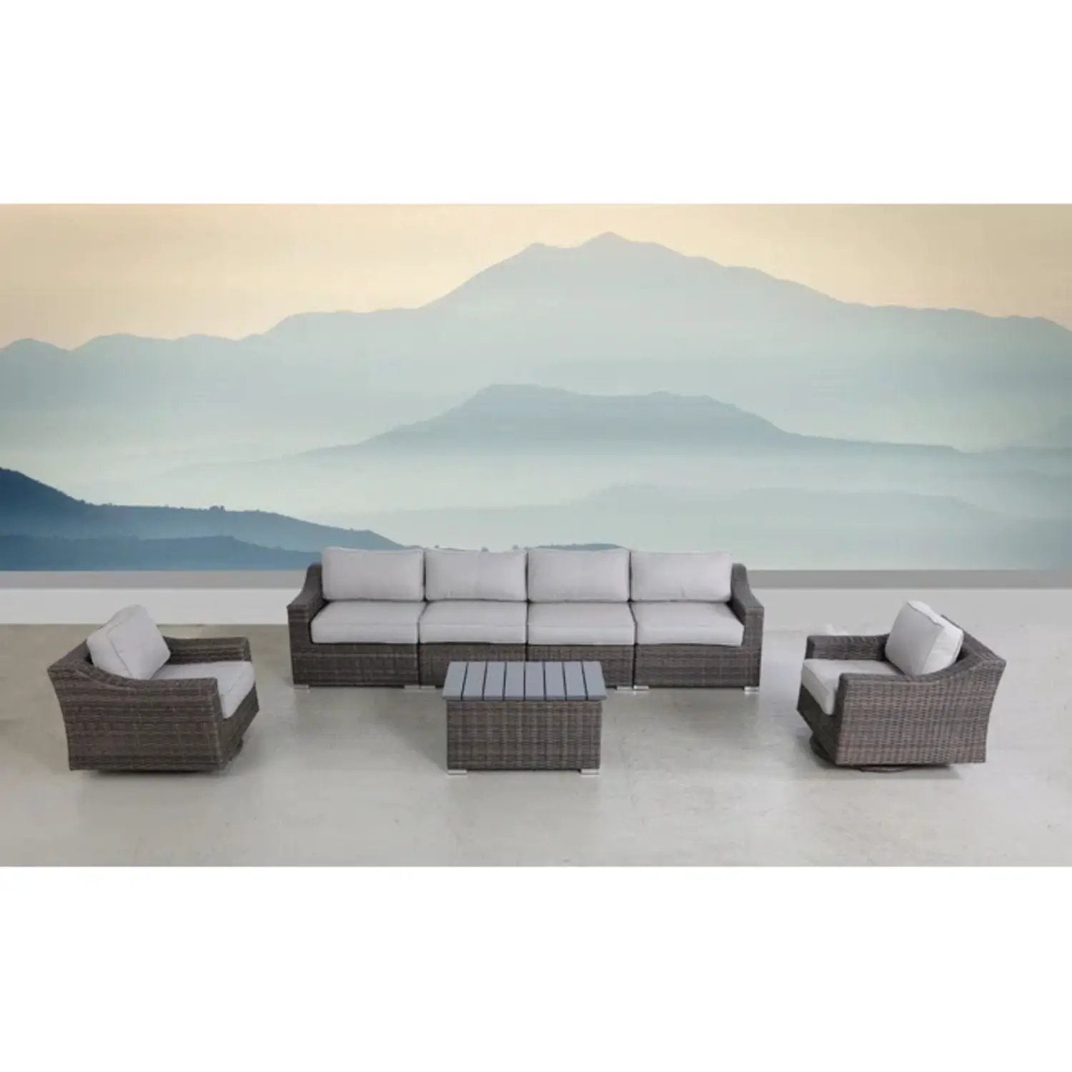 Stylish Sofa Seating Group With Cushions Perfect For Outdoor Gatherings by HouseOfZazla