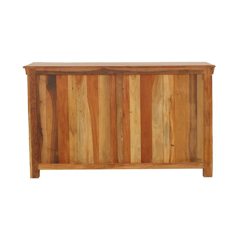 Harper 3-door Solid Reclaimed Wood Accent Cabinet Brown by Unique Piece Furniture