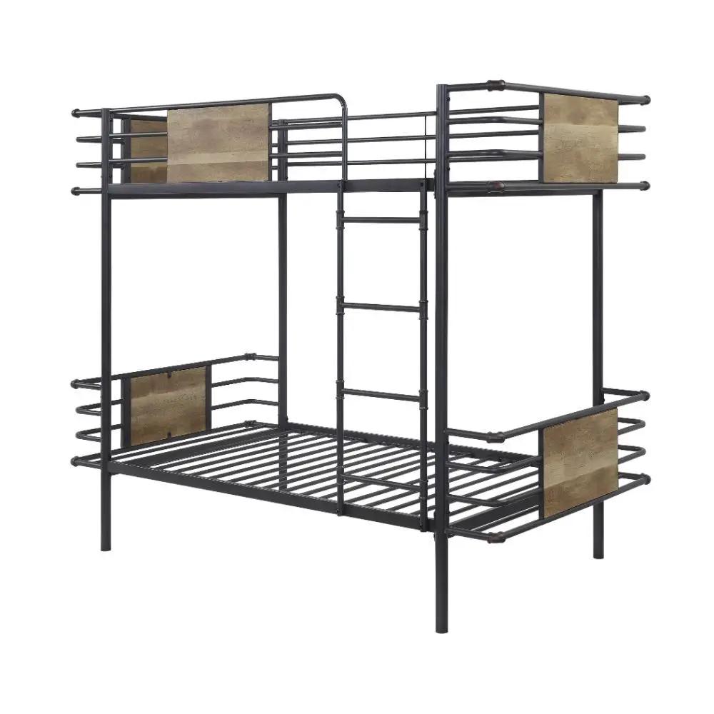 Deliz - Twin Over Twin Bunk Bed - Gunmetal by Unique Piece Furniture