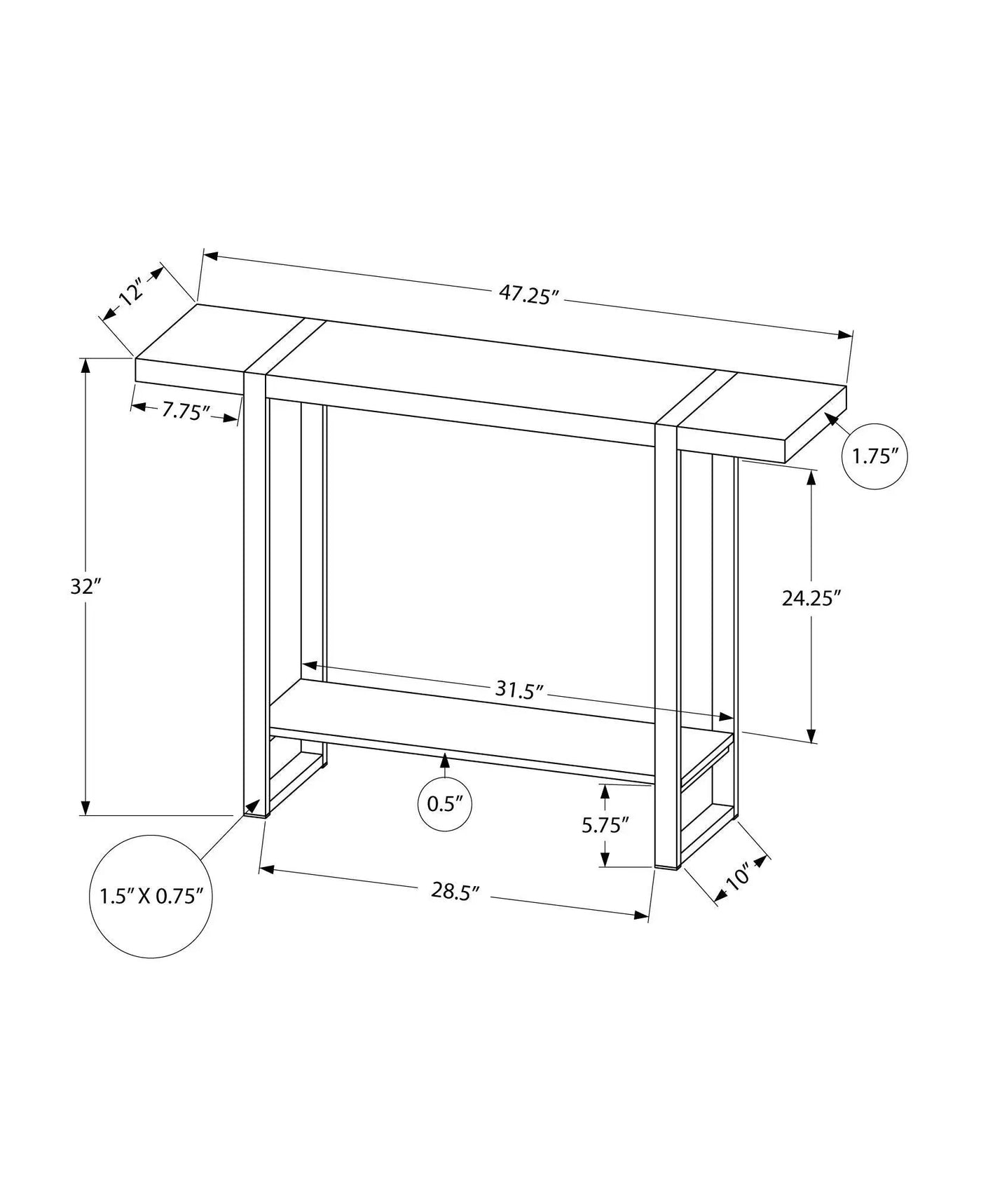 Accent Console Table For Entryway, Design Style by HouseOfZazla