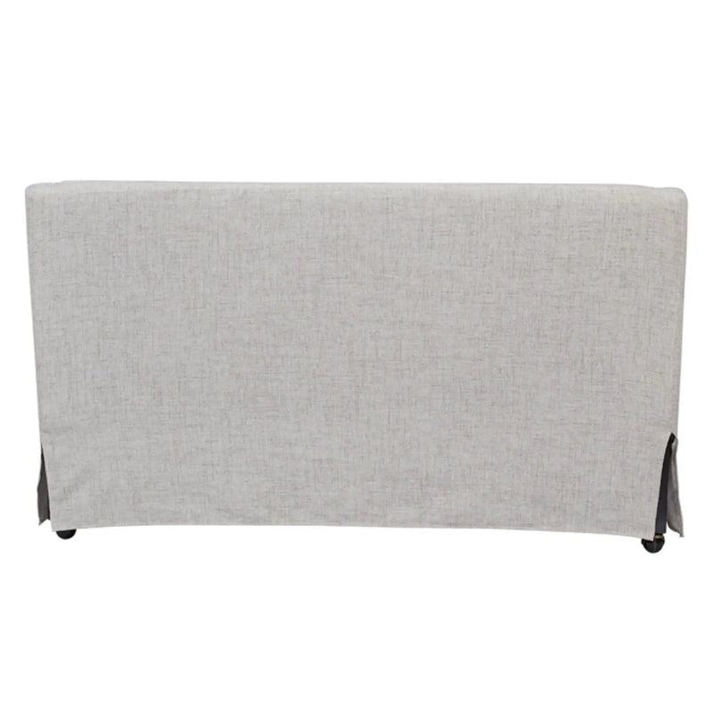 Slip Covered Settee With Casters - Beige by Unique Piece Furniture