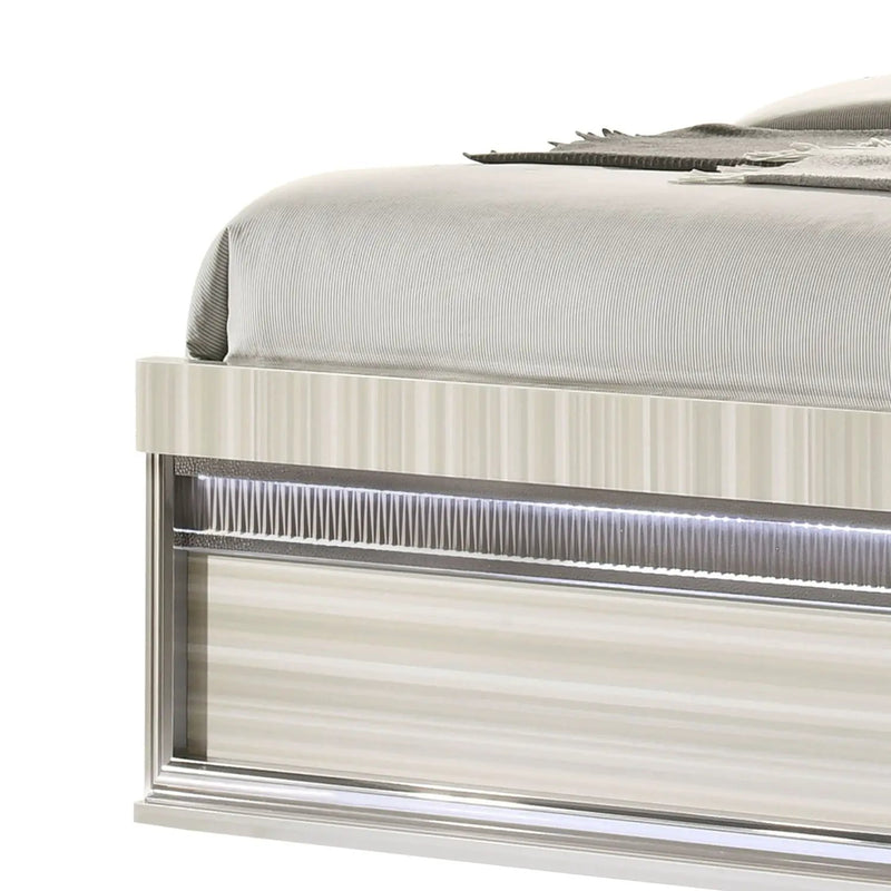 Leonor - Bed With LED Headboard And Footboard by HouseOfZazla