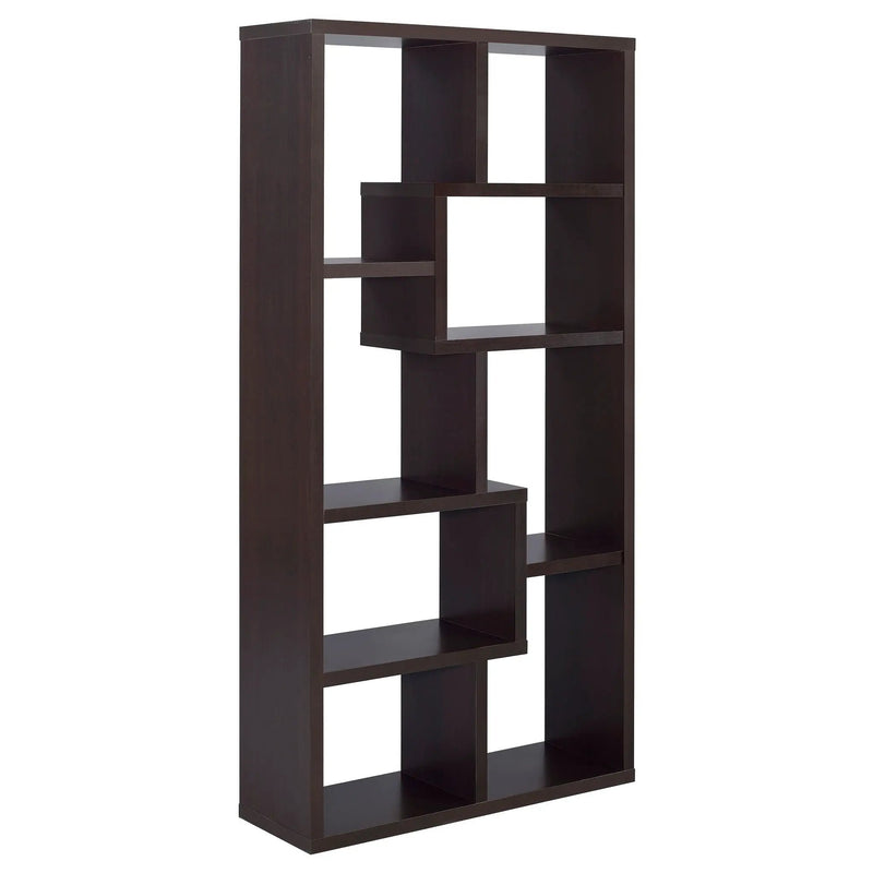 Theo 71-inch 6-shelf Bookshelf Cappuccino by Unique Piece Furniture