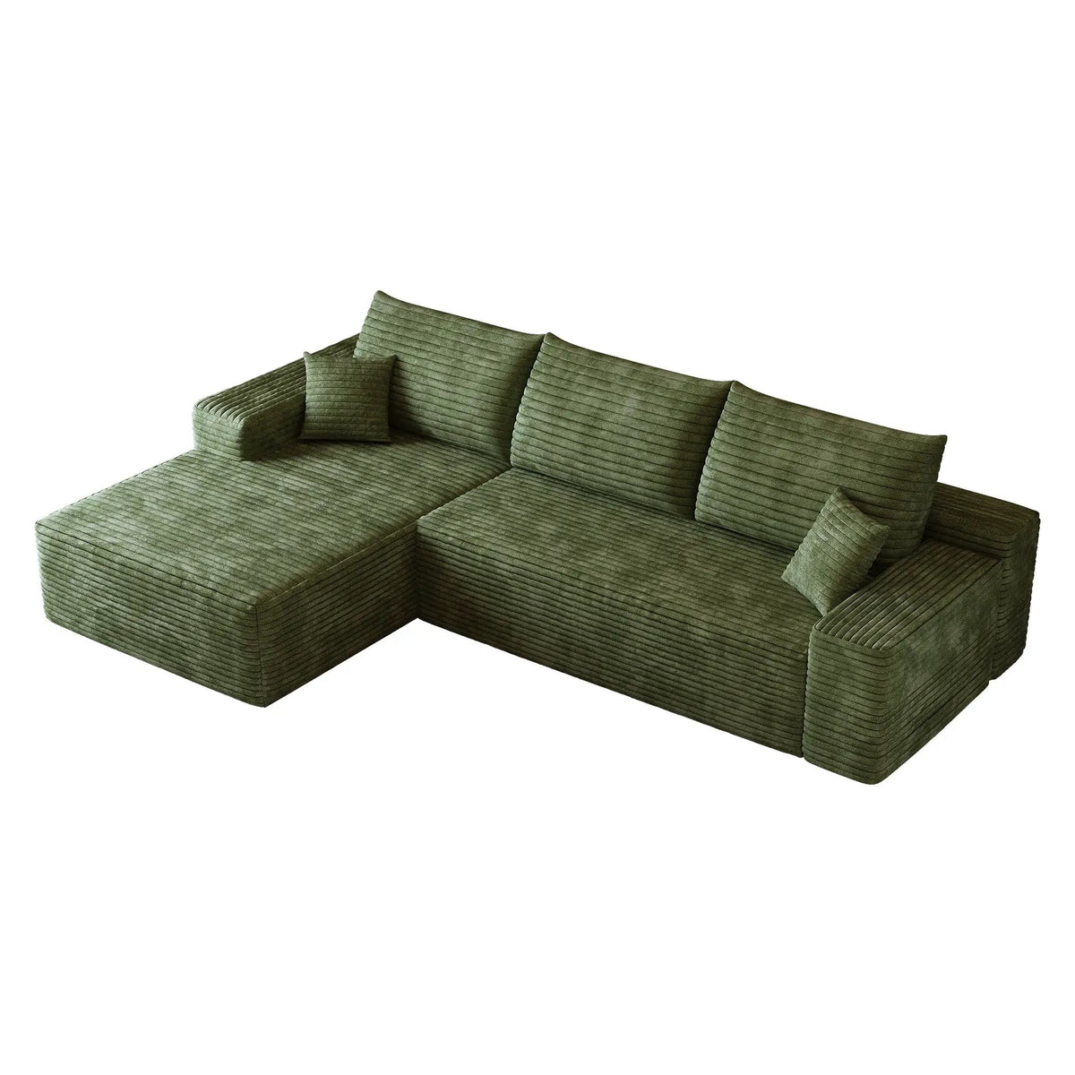 107" Cloud Sectional Couch with L-Shape Chaise by HouseOfZazla