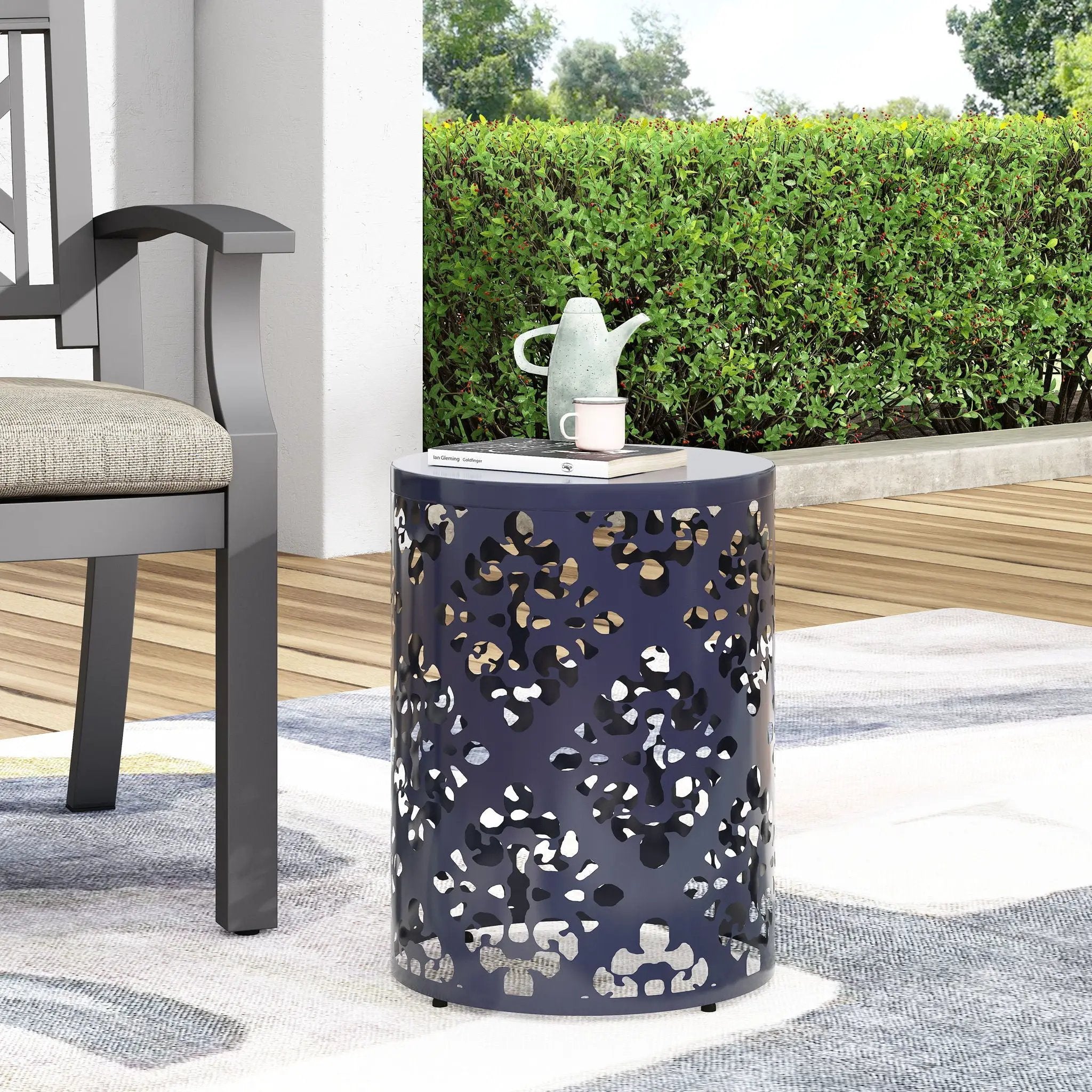 Outdoor Metal Modern Design End Table by HouseOfZazla