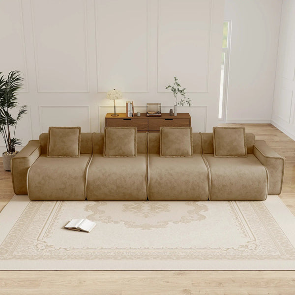 Streamlined Design Deep Seat Modular 4 Seat Boneless Sofa, photo 2 of 10