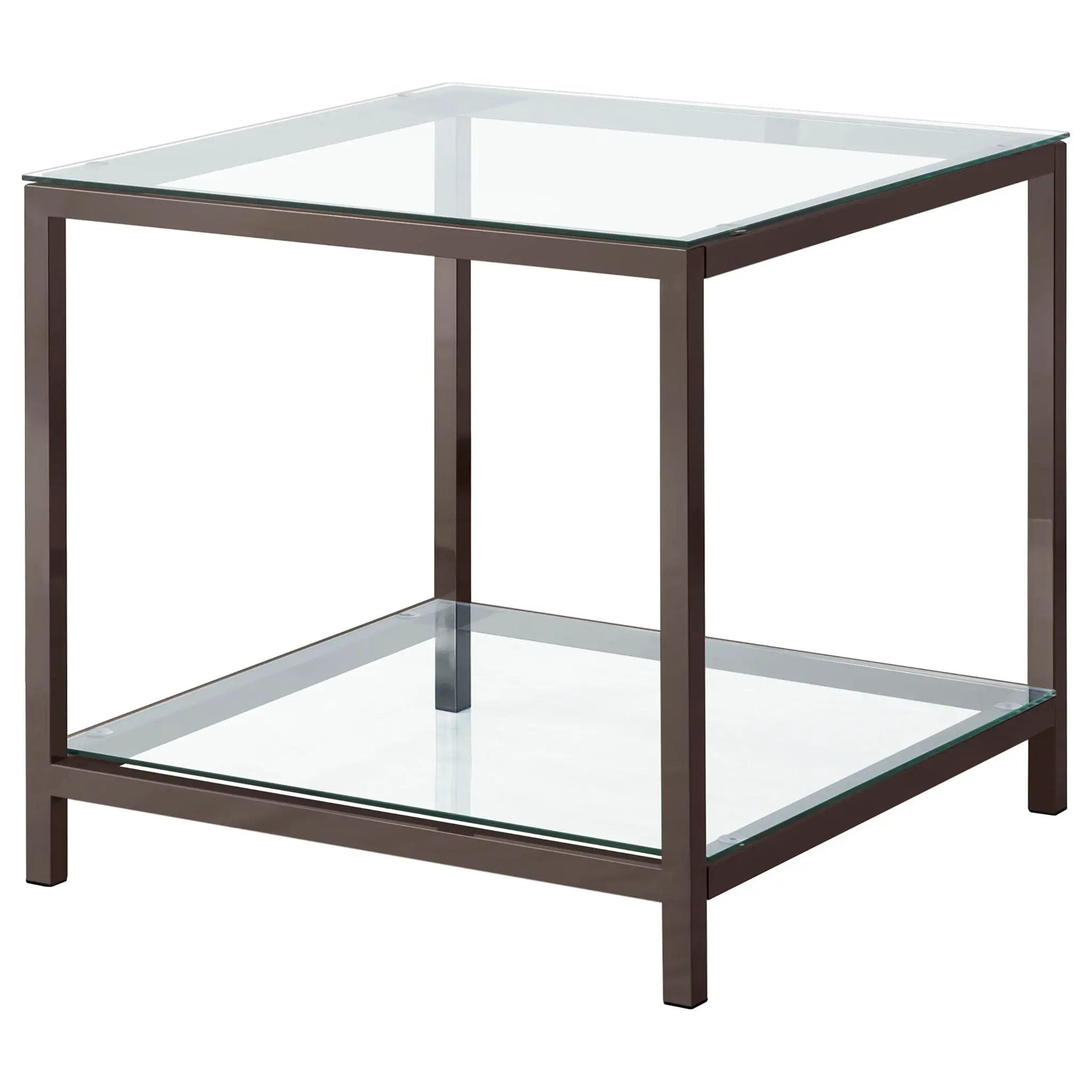 Trini 2-piece Coffee and End Table Set Black Nickel by Unique Piece Furniture