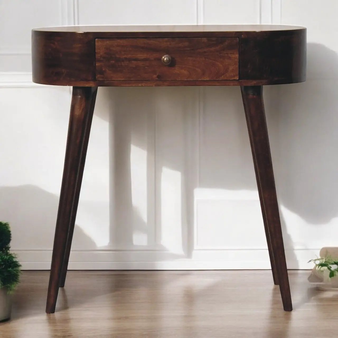 Rounded Wood Table by HouseOfZazla