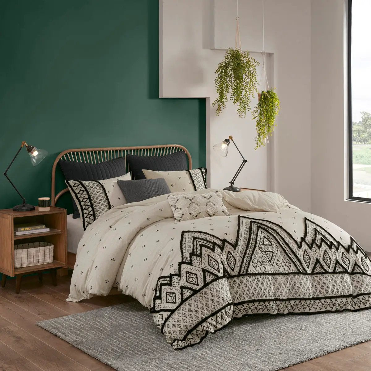 Full/Queen 3 Piece Flax and Cotton Blended Duvet Cover Set by HouseOfZazla