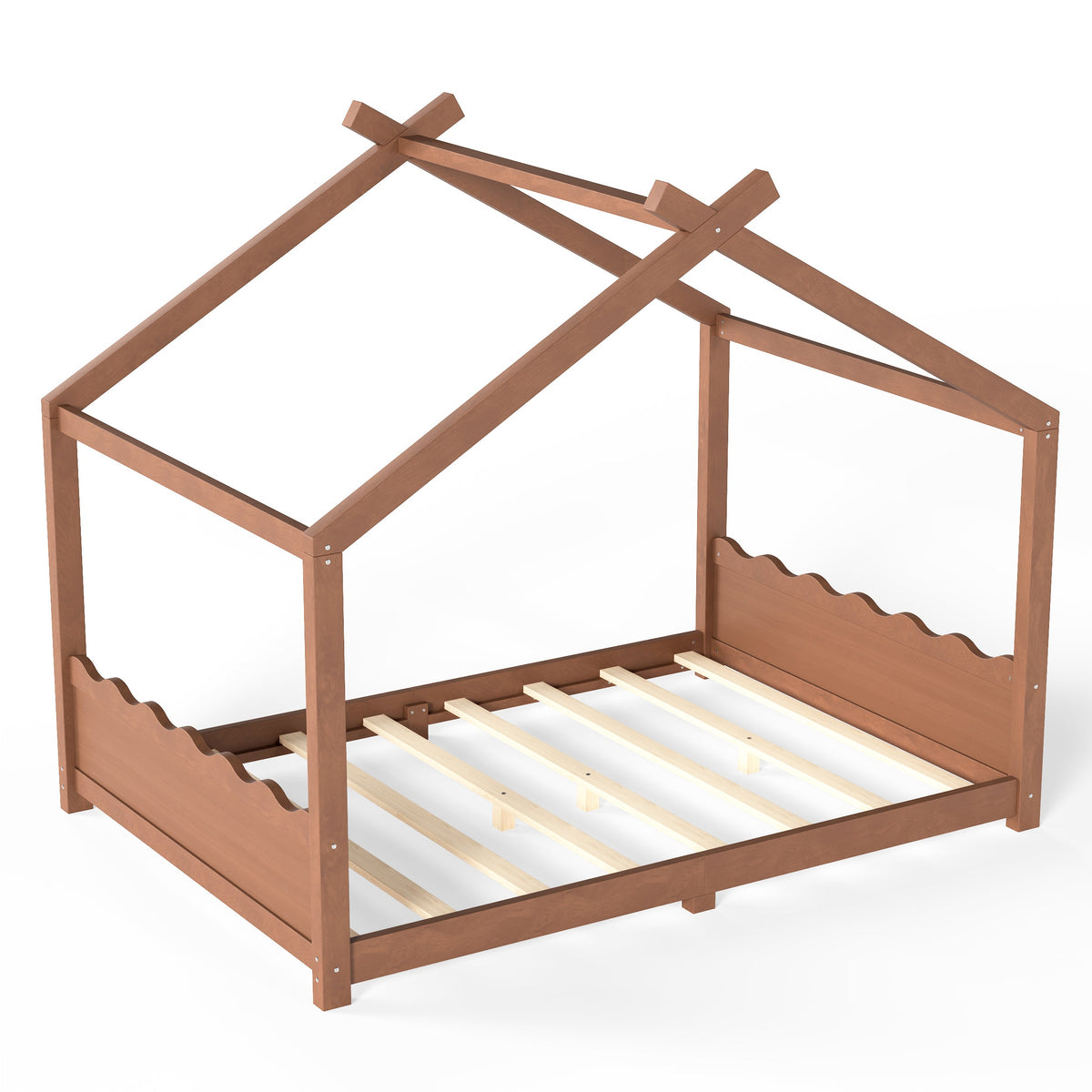 Full House Floor Bed with Support Slats - Deep Natural, photo 10 of 10